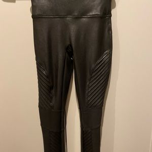 Spanx Faux Leather Moto Leggings worn once